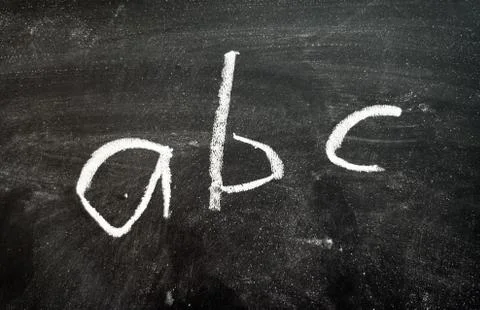 Blackboard ABC Foto stock