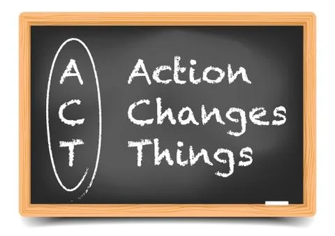 Blackboard act Stock Illustration