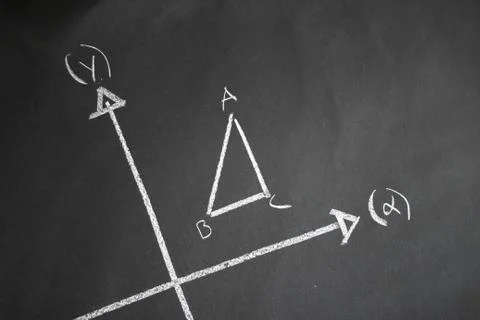 Blackboard and equations Stock Photos
