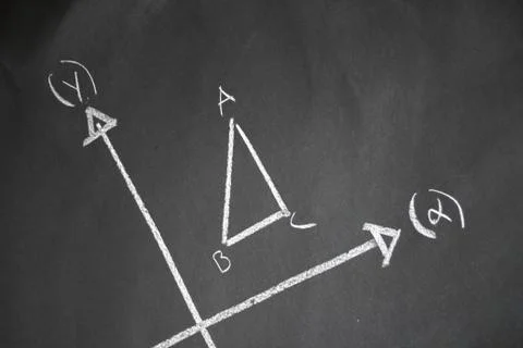 Blackboard and equations Stock Photos