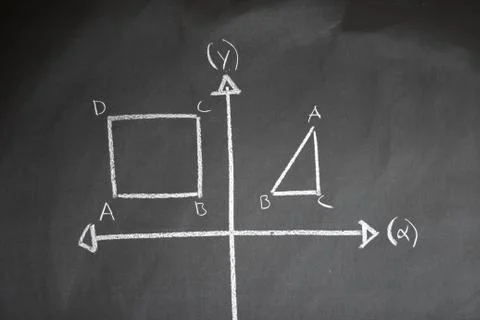 Blackboard and equations Stock Photos