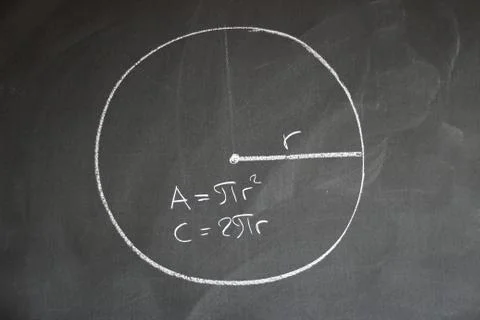 Blackboard and equations Stock Photos
