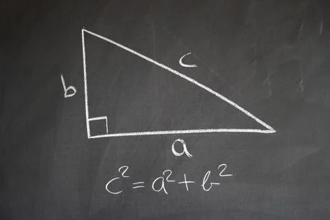 Blackboard and equations Stock Photos