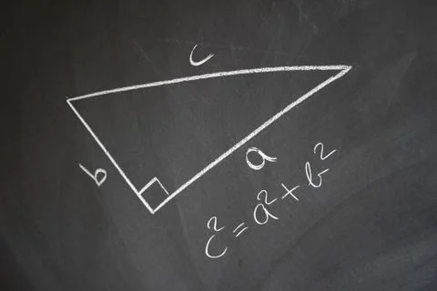 Blackboard and equations Stock Photos