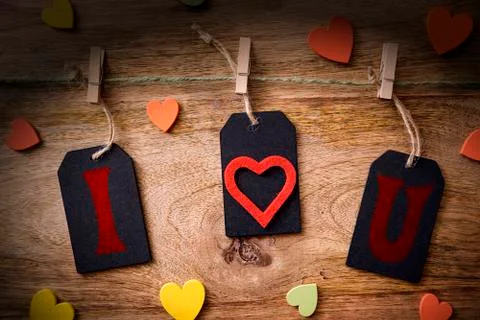 Blackboard and hearts Fotos Stock