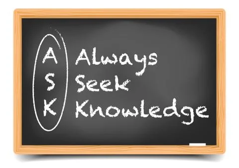 Blackboard ask Stock Illustration
