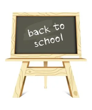 Blackboard with back to school message Stock Illustration
