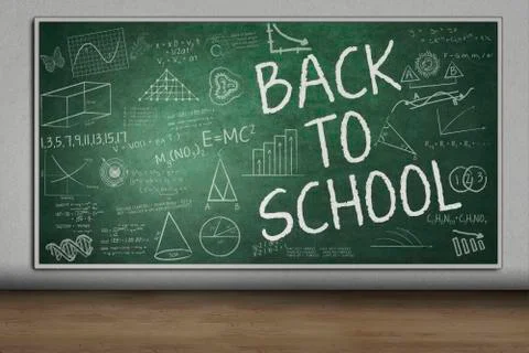 Blackboard with back to school text Stock Illustration