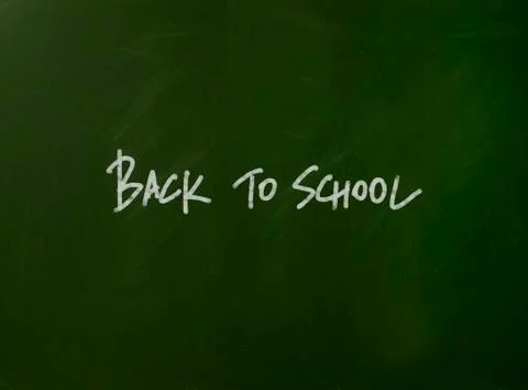 Blackboard with "Back to School" text on it Stock Photos