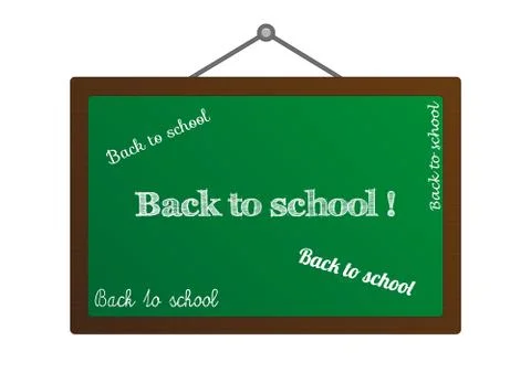 Blackboard with "Back to school" texts Stock Illustration