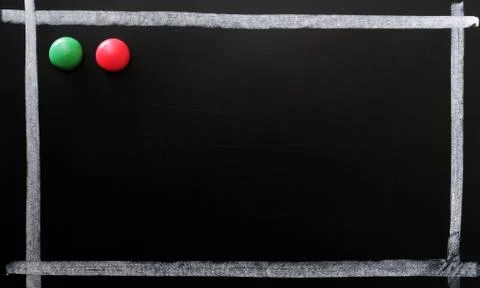Blackboard background with a chalk frame Stock Photos