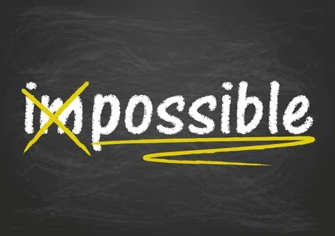 Blackboard Background Impossible Illustrazione stock