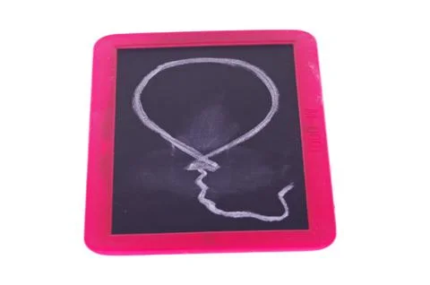Blackboard with balloon Stock Photos