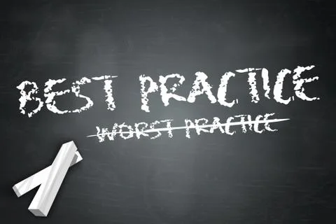 Blackboard "best practice / worst practice" Stock Illustration