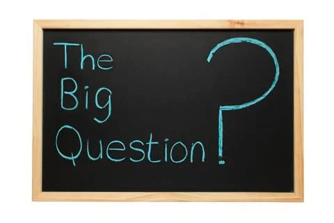 Blackboard the big question Stock Photos