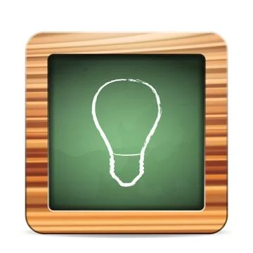 Blackboard bulb Stock Illustration
