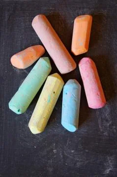 Blackboard chalk Stock Photos