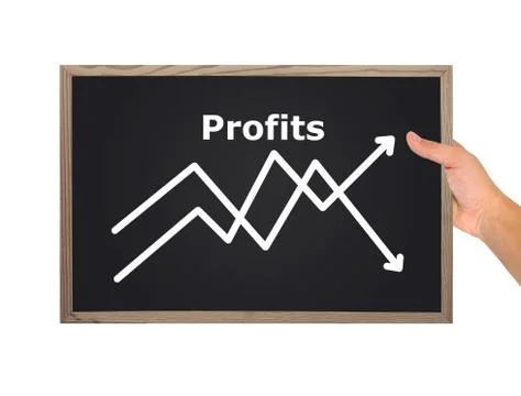 Blackboard with chart Stock Photos