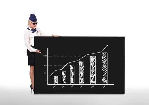 Blackboard with chart Stock Photos