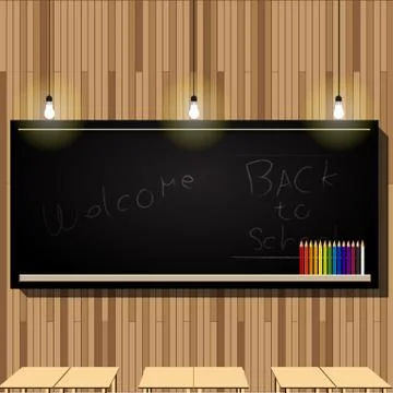 Blackboard classroom Stock Illustration