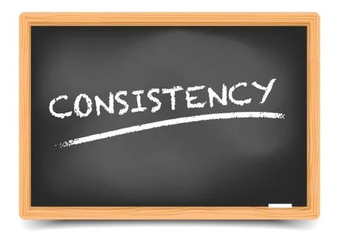 Blackboard Concept Consistency Stock Illustration