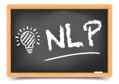 Blackboard Concept NLP Stock Illustration