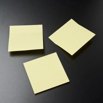 Blackboard covered with sticky notes Stock Photos