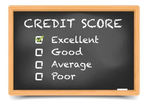 Blackboard Credit Score Stock Illustration