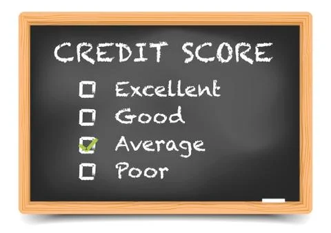 Blackboard Credit Score Illustrazione stock