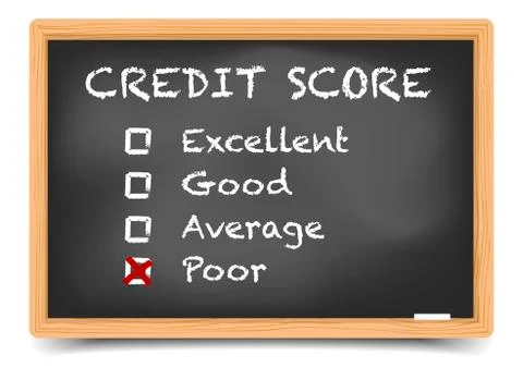 Blackboard Credit Score Stock Illustration