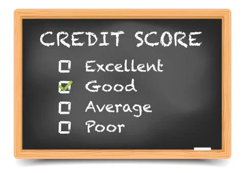 Blackboard Credit Score Illustrazione stock