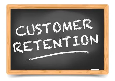 Blackboard Customer Retention Stock Illustration