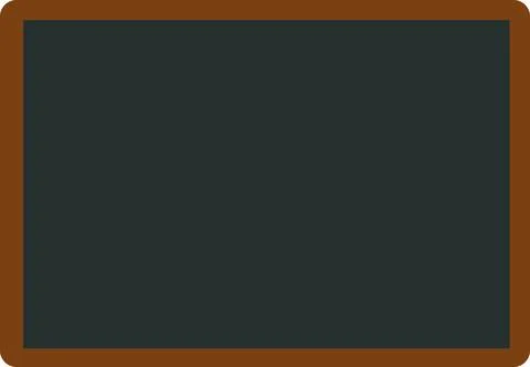 Blackboard With Dark Wood Frame Stock Illustration