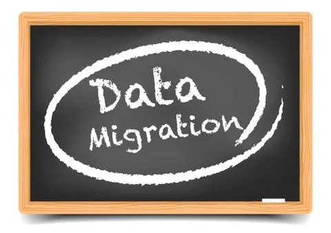 Blackboard Data Migration Stock Illustration