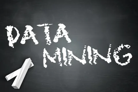 Blackboard data mining Illustrazione stock