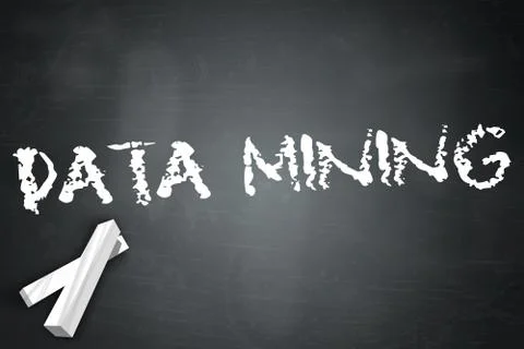 Blackboard data mining Stock Illustration