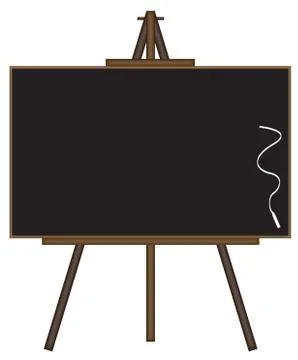 Blackboard on Easel Illustrazione stock