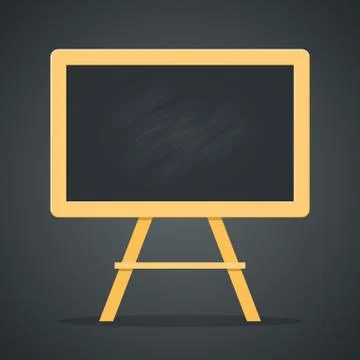 Blackboard with easel Illustrazione stock