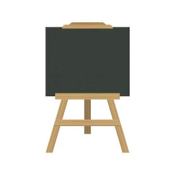 Blackboard easel vector illustration isolated on white background Stock Illustration