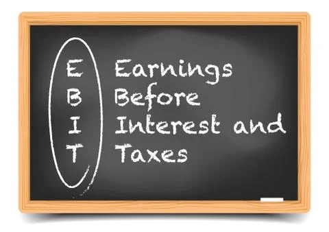 Blackboard EBIT Term Stock Illustration