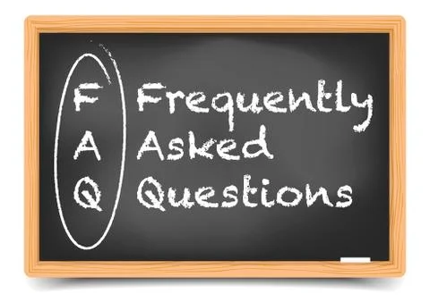 Blackboard faq Stock Illustration