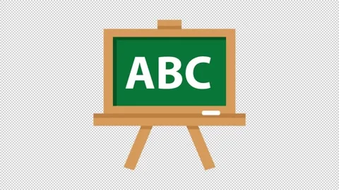 Blackboard Flat Icon Stock Footage 205060563