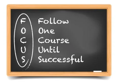 Blackboard focus Stock-Illustration