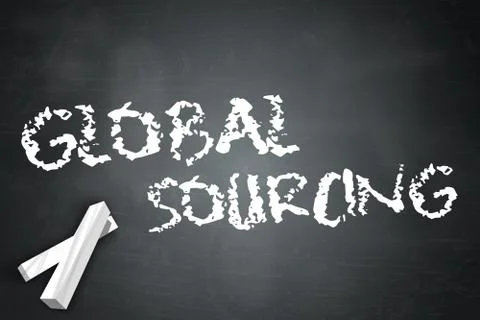 Blackboard global sourcing Ilustración de archivo
