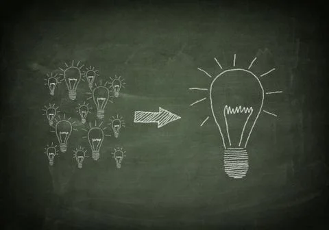 Blackboard good ideas Stock Illustration