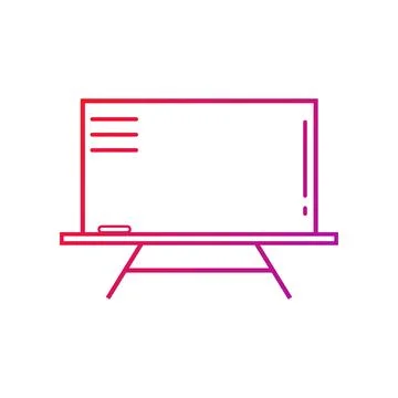 Blackboard Gradient Icon Vector Illustration Stock Illustration