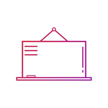 Blackboard Gradient Icon Vector Illustration Stock Illustration