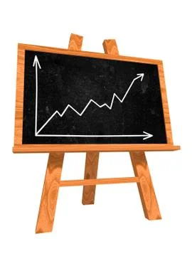 Blackboard graph symbol Stock Illustration