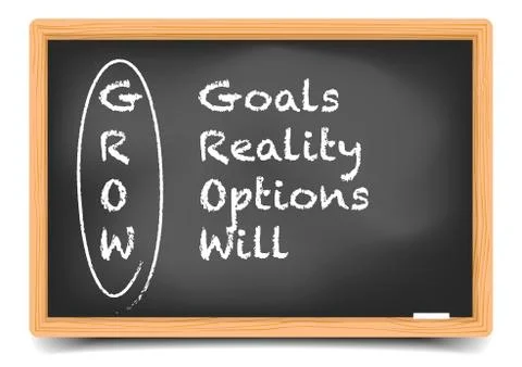 Blackboard GROW Stock Illustration