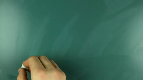 Blackboard with hand Stock Footage 39232484